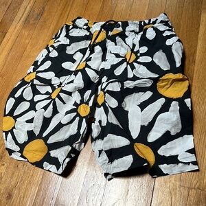Marni Men’s Black White and Yellow Swim Trunks Size 46/US Small